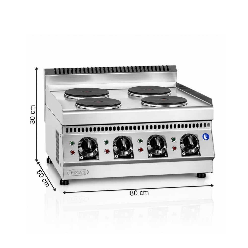 Pimak Elektrikli Ocak 600 Snack Seri 4lü Set Üstü 80 x 60 x 30 (cm)