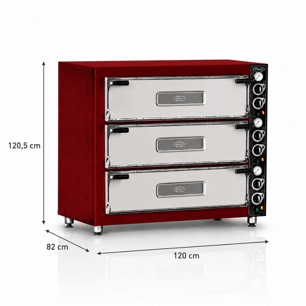 Pimak Elektrikli Pizza Fırını 6 + 6 +6 Adet 92 x 62 (cm) İç Ebat
