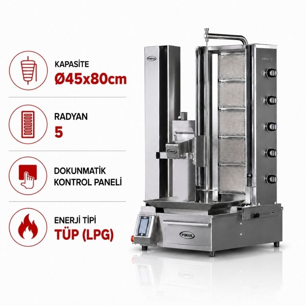 Pimak Robot Döner Makinaları 5 Radyanlı Tüplü
