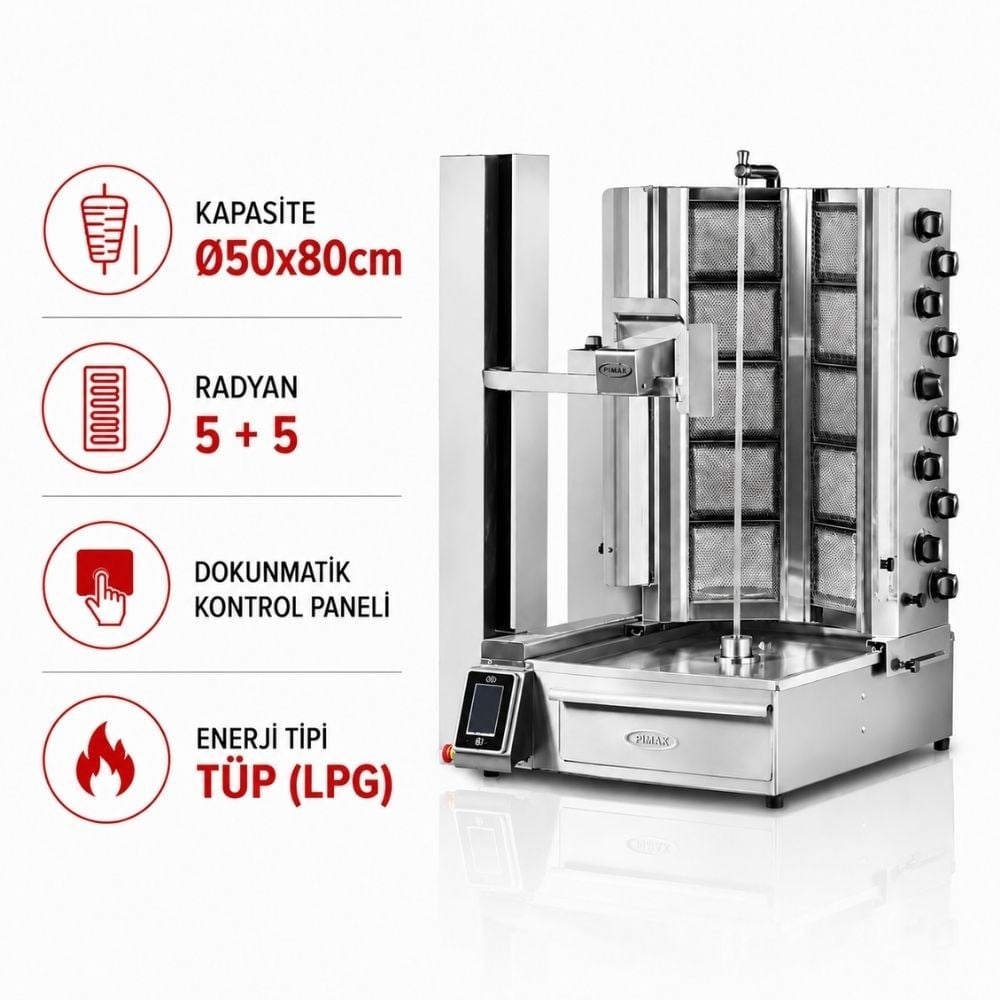 Pimak Robot Döner Makinaları 5+5 Radyanlı Tüplü