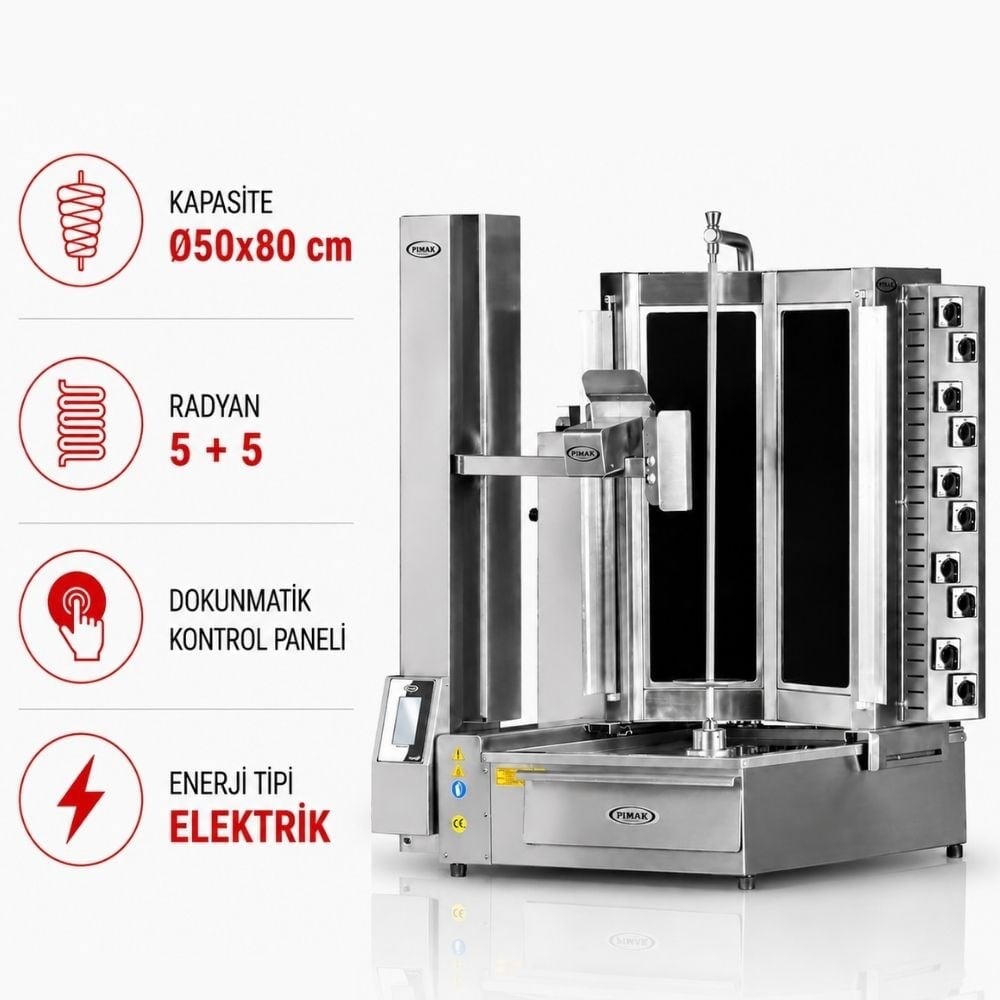 Pimak Robot Döner Makinaları 5+5 Radyanlı Elektrikli