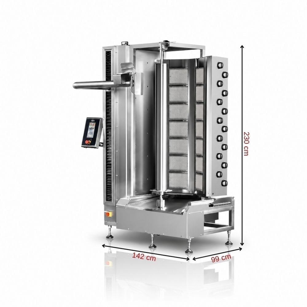 Pimak Robot Döner Makinaları 7+7 Radyanlı Doğalgazlı 370 Kg