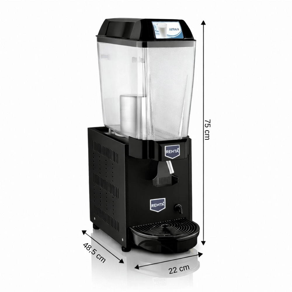Remta 20 Litre Tekli Ayran Soğutucu Siyah - ST11