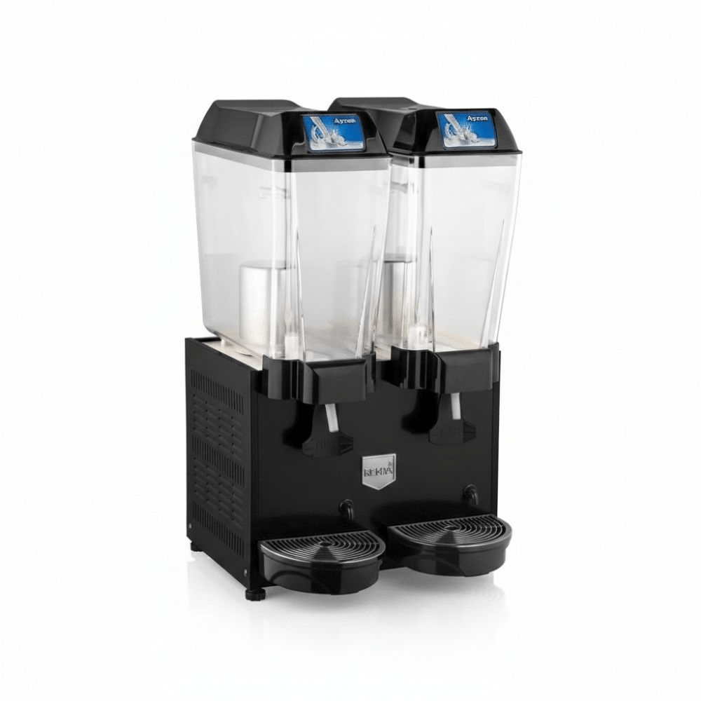 Remta 20+20 Litre Çiftli Karıştırıcılı Ayran Soğutucu Siyah - ST14