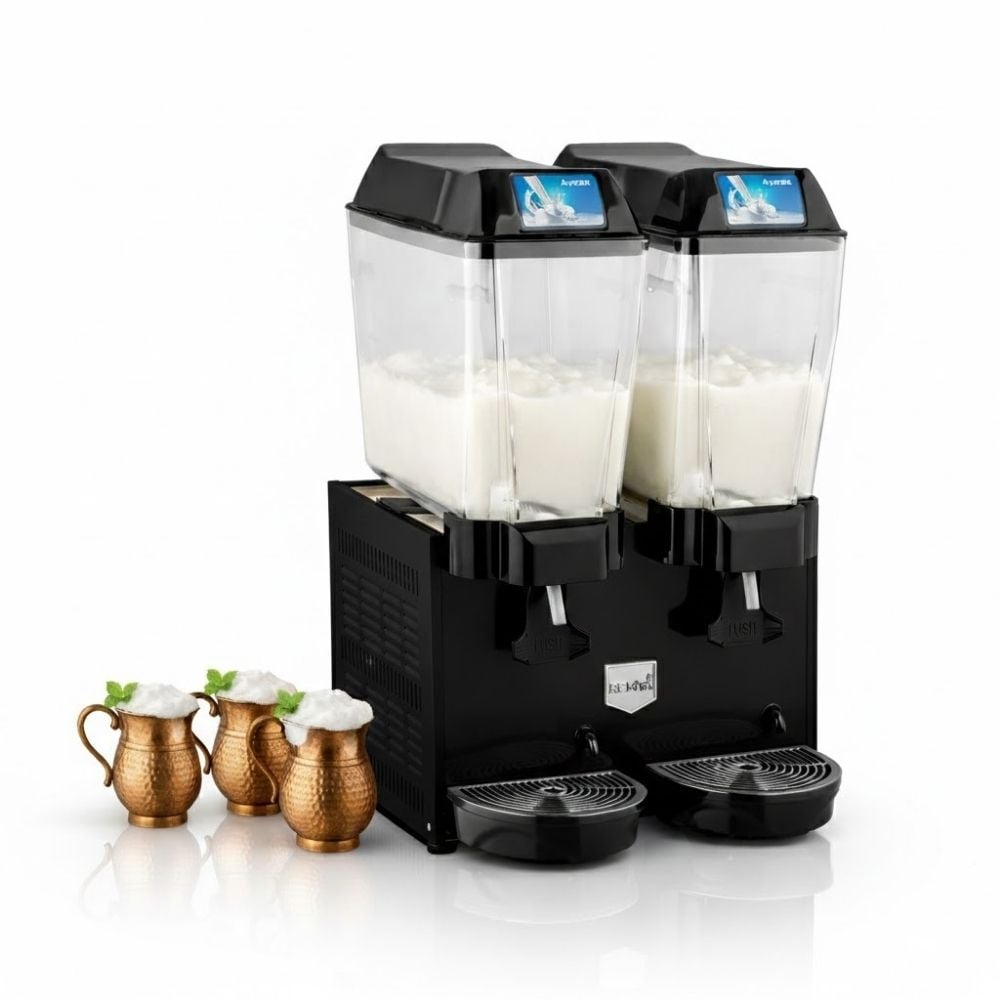 Remta 20+20 Litre Çiftli Karıştırıcılı Ayran Soğutucu Siyah - ST14