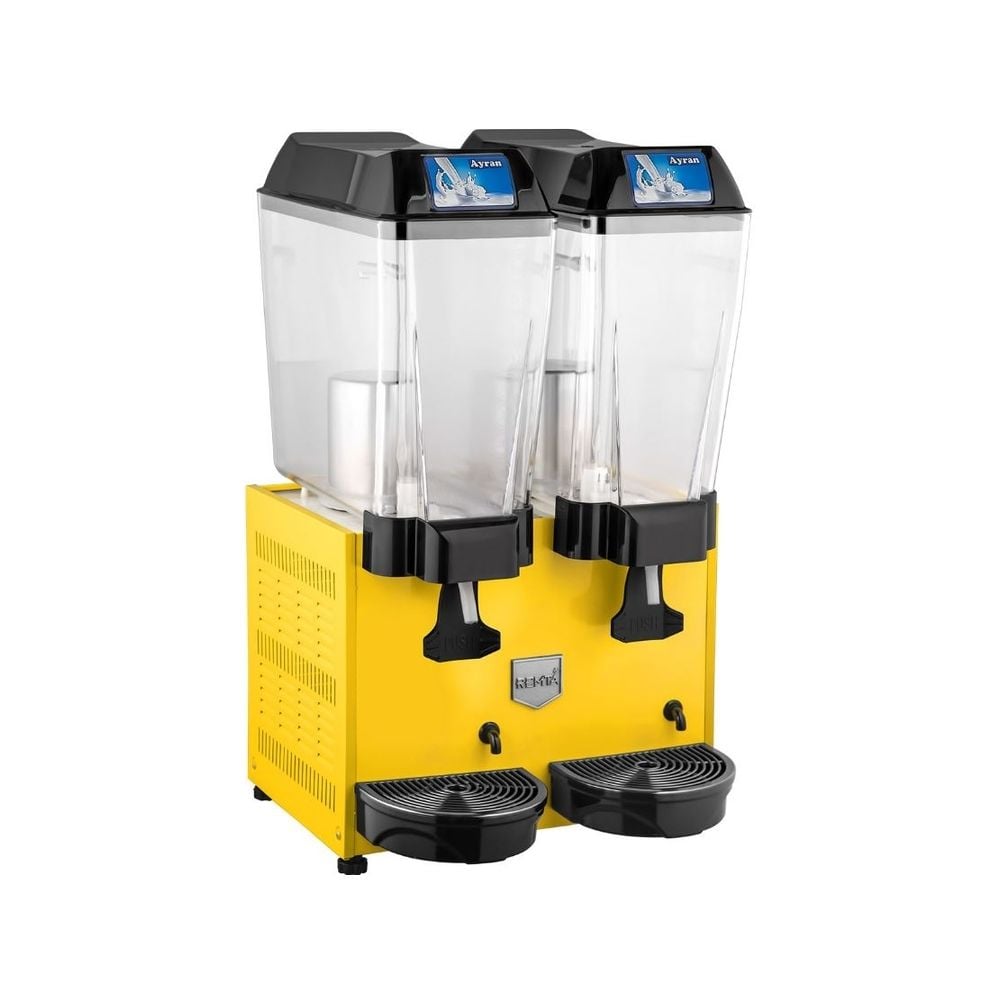 Remta 20+20 Litre Çiftli Karıştırıcılı Ayran Soğutucu Sarı - ST14