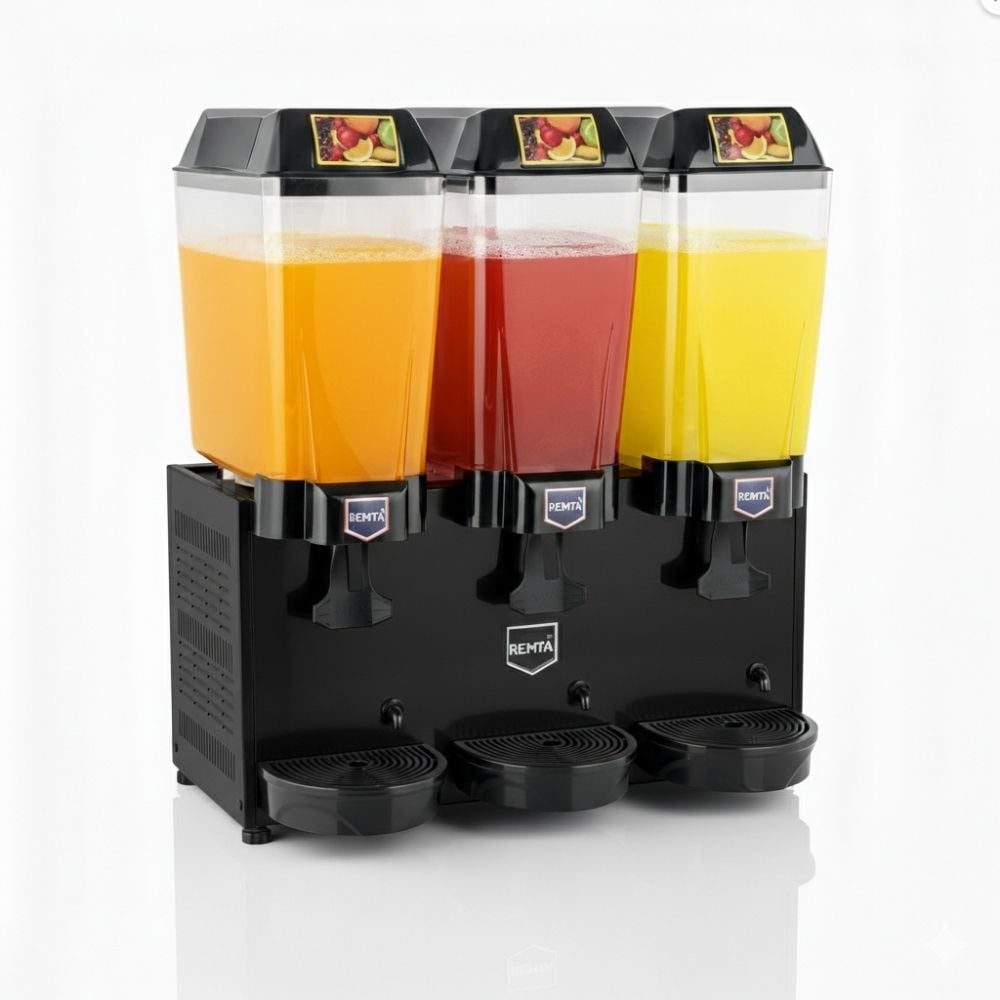Remta 20+20+20 Litre Üçlü Şerbet Soğutucu Siyah - ST16