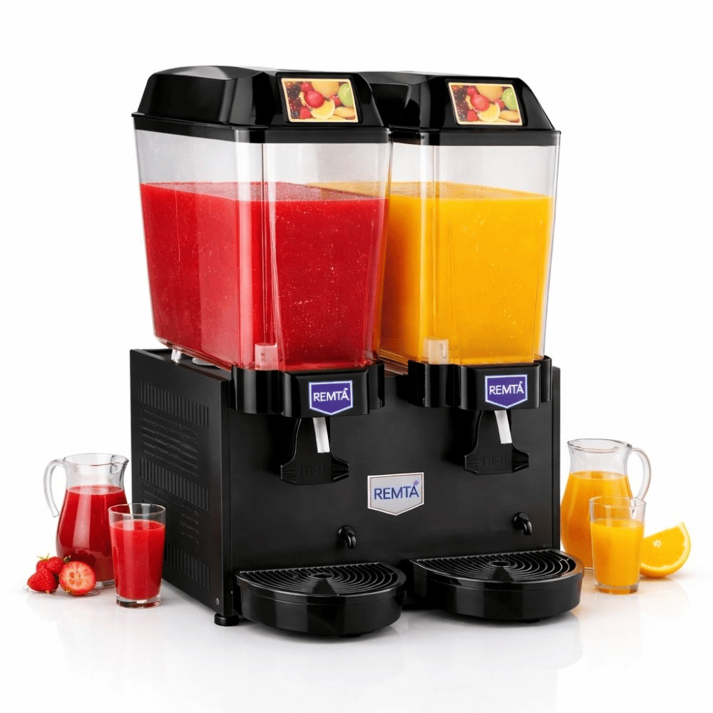 Remta 20+20 Litre Çiftli Şerbet Soğutucu Siyah - ST12