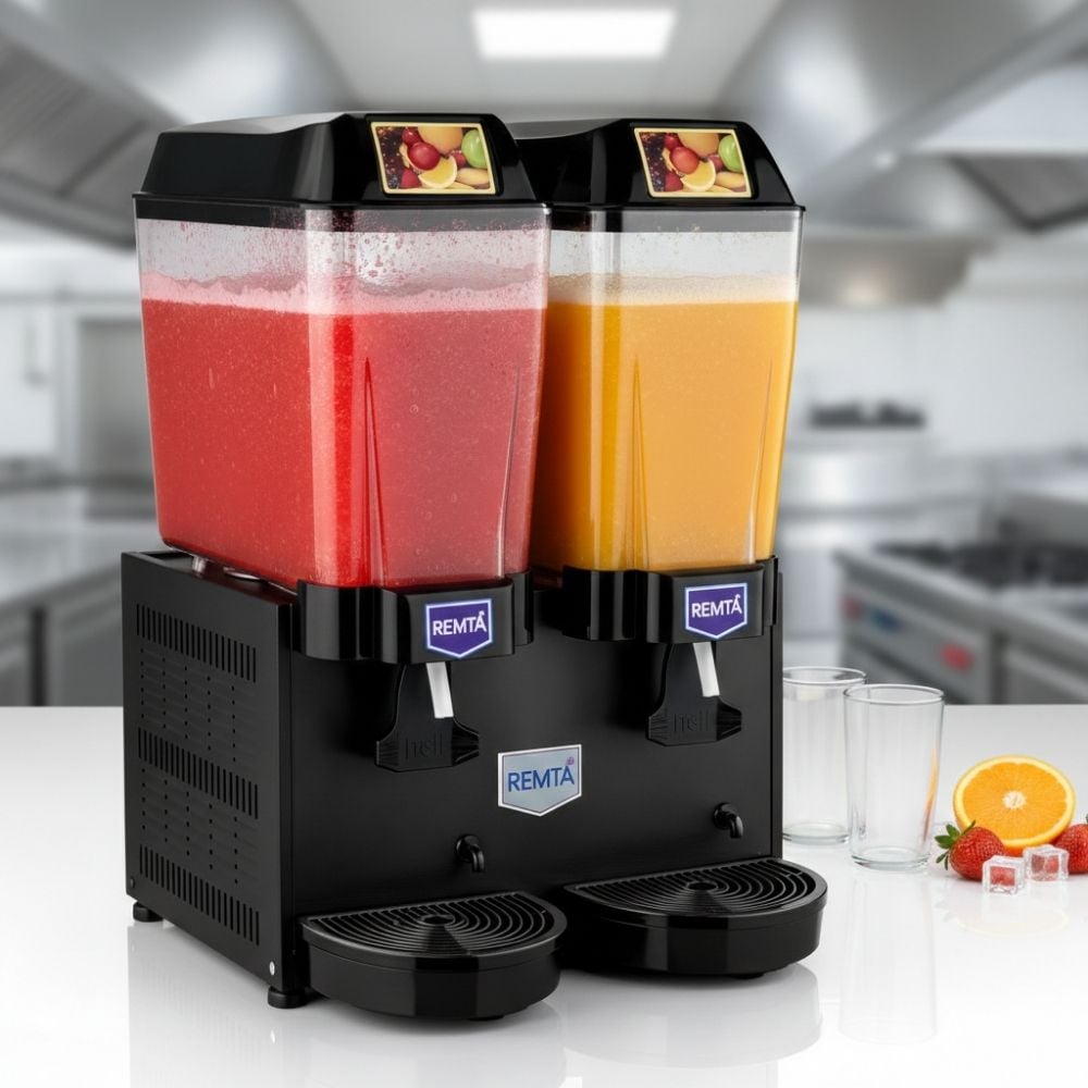 Remta 20+20 Litre Çiftli Şerbet Soğutucu Siyah - ST12
