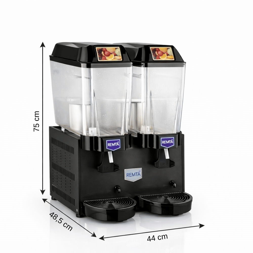 Remta 20+20 Litre Çiftli Şerbet Soğutucu Siyah - ST12