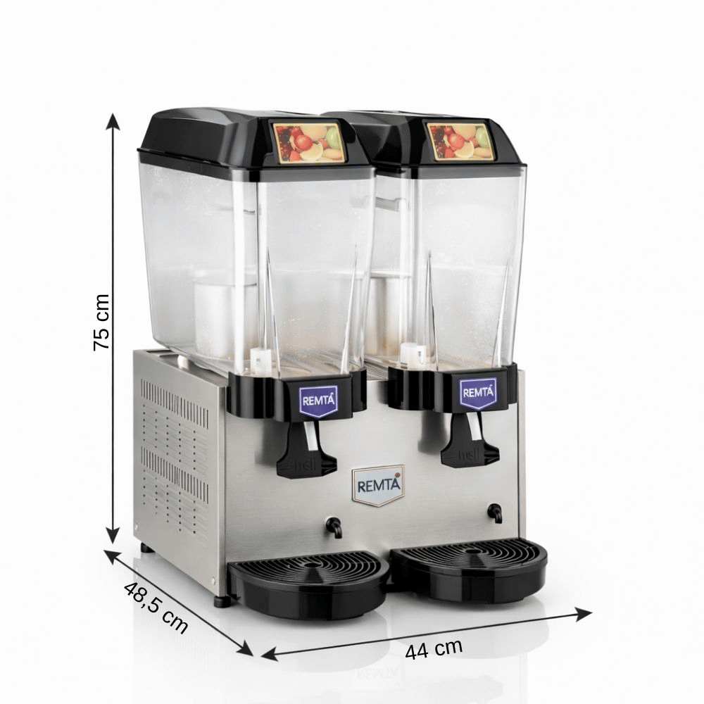 Remta 20+20 Litre Çiftli Şerbet Soğutucu Gri - ST12
