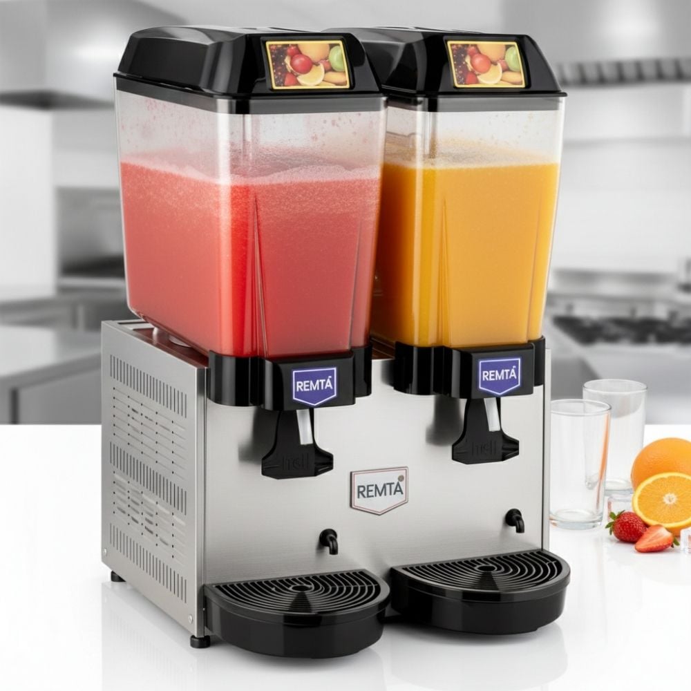 Remta 20+20 Litre Çiftli Şerbet Soğutucu Gri - ST12
