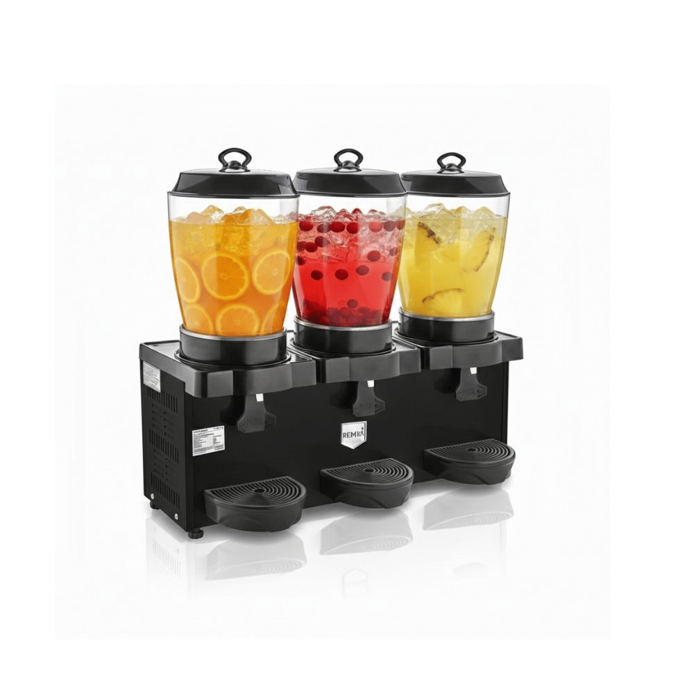 Remta ST38 Royal Mini Üçlü Şerbet ve Ayran Soğutucu 11+11+11 Litre - Siyah