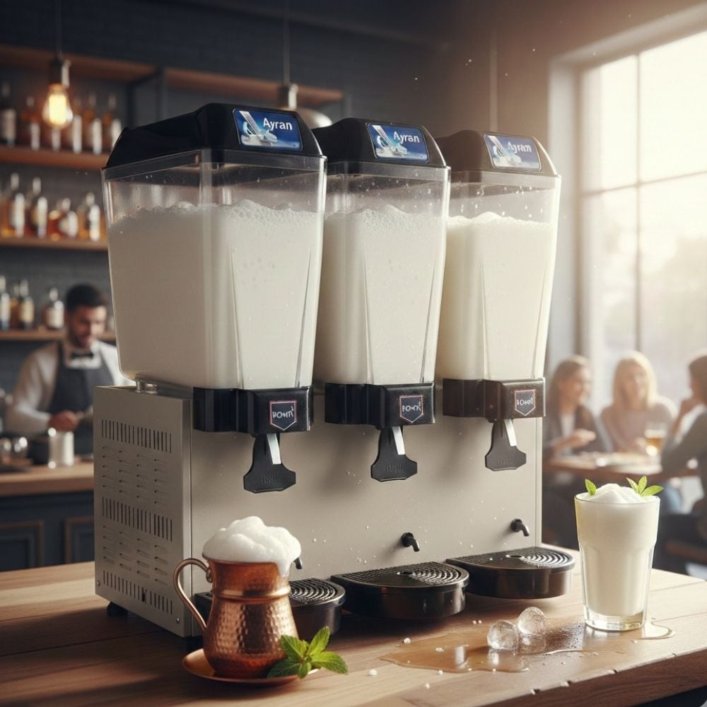 Remta 20+20+20 Litre Üçlü Karıştırıcılı  Ayran Soğutucu Gri- ST20