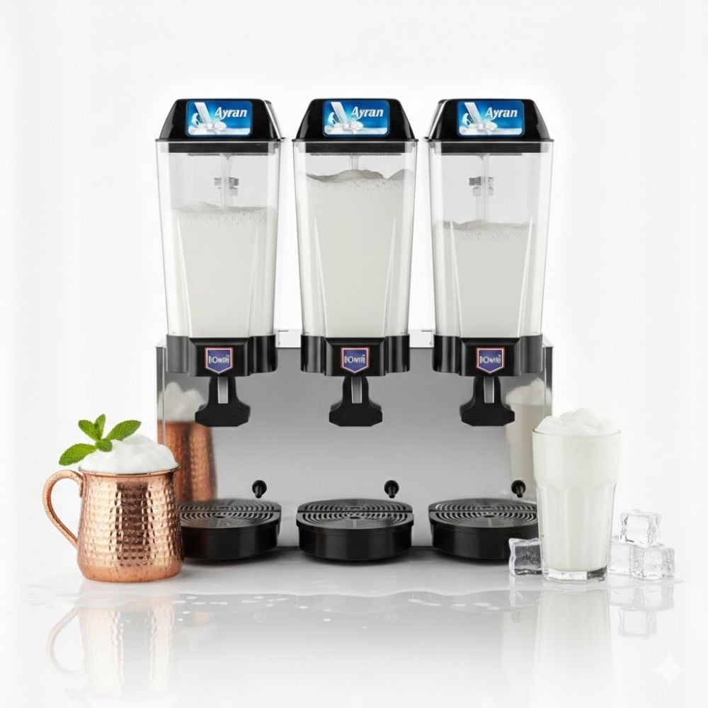 Remta 20+20+20 Litre Üçlü Karıştırıcılı  Ayran Soğutucu Gri- ST20