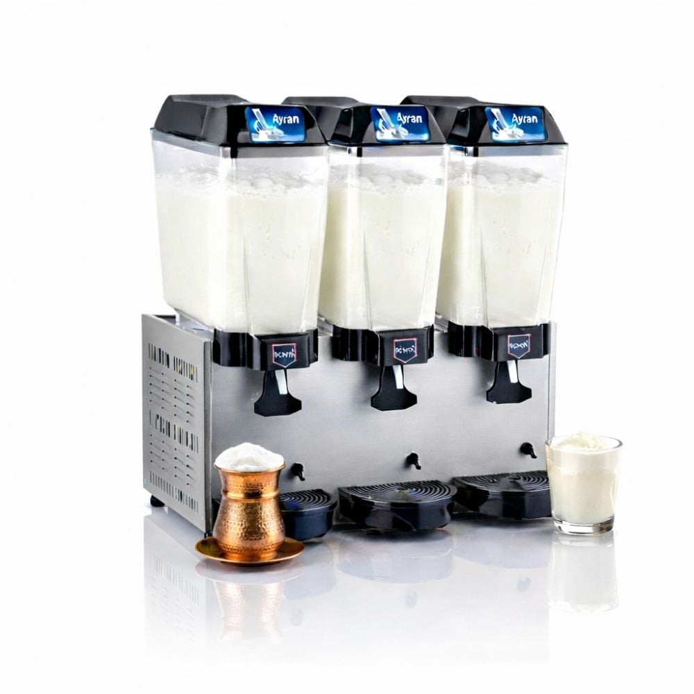 Remta 20+20+20 Litre Üçlü Karıştırıcılı  Ayran Soğutucu Gri- ST20