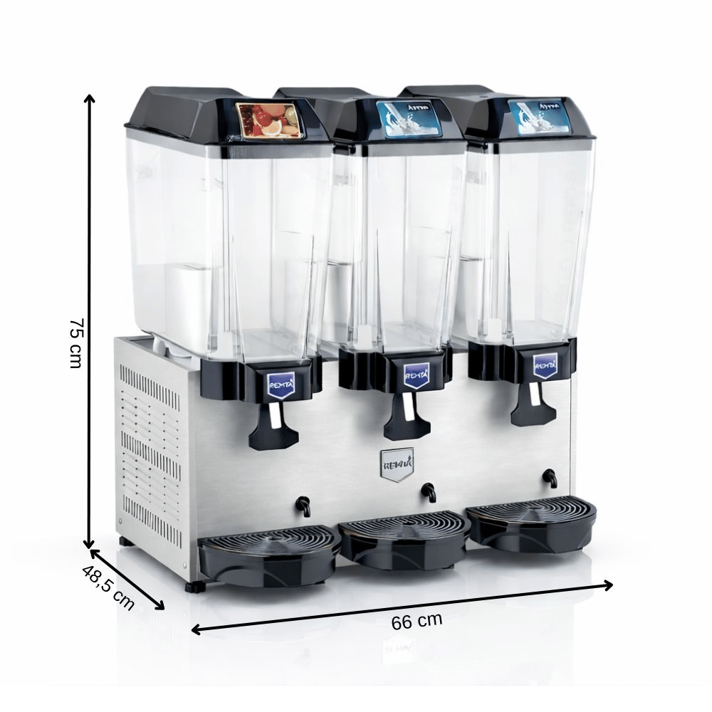 Remta 20+20+20 Litre Şerbet + Ayran + Ayran Soğutucu Gri - ST19