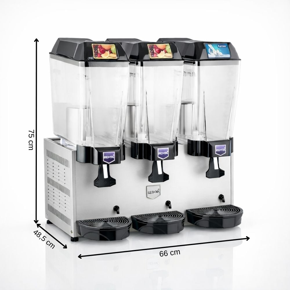 Remta 20+20+20 Litre Şerbet + Şerbet + Ayran Soğutucu Gri - ST17