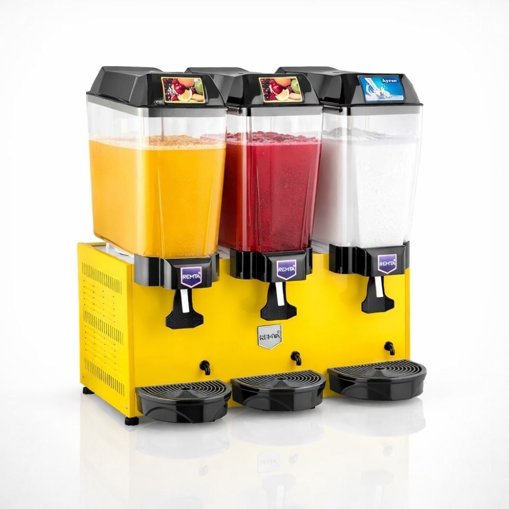 Remta 20+20+20 Litre Şerbet + Şerbet + Ayran Soğutucu Sarı - ST17