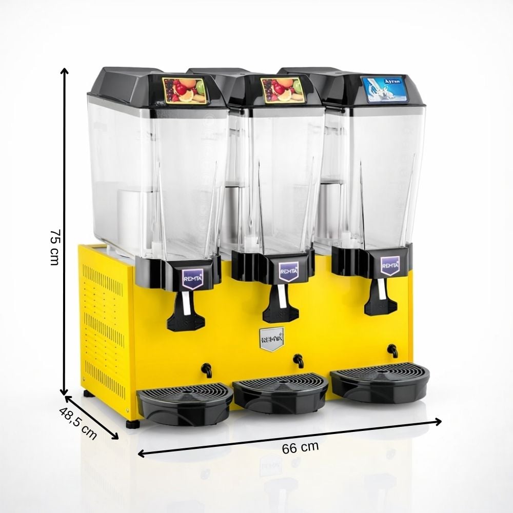 Remta 20+20+20 Litre Şerbet + Şerbet + Ayran Soğutucu Sarı - ST17