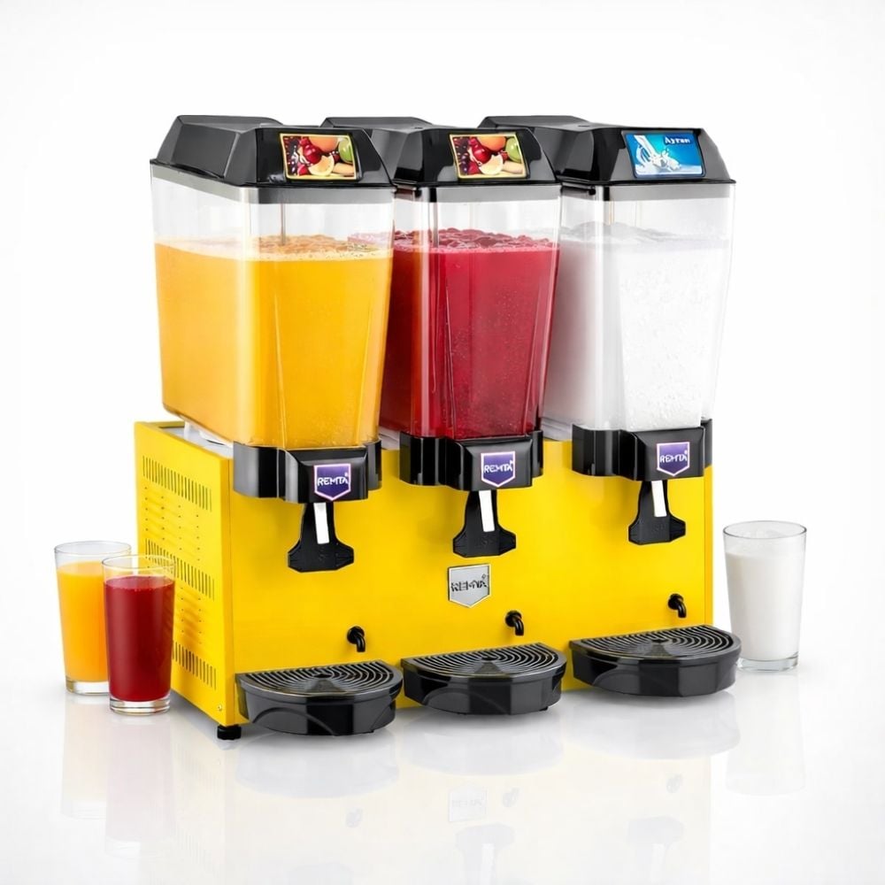 Remta 20+20+20 Litre Şerbet + Şerbet + Ayran Soğutucu Sarı - ST17