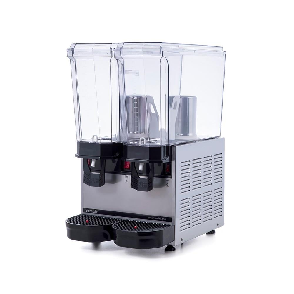 Samixir Klasik Twin 20+20 Lt Fıskiyeli-Karıştırıcılı Soğuk İçecek Makinesi 40-SMI