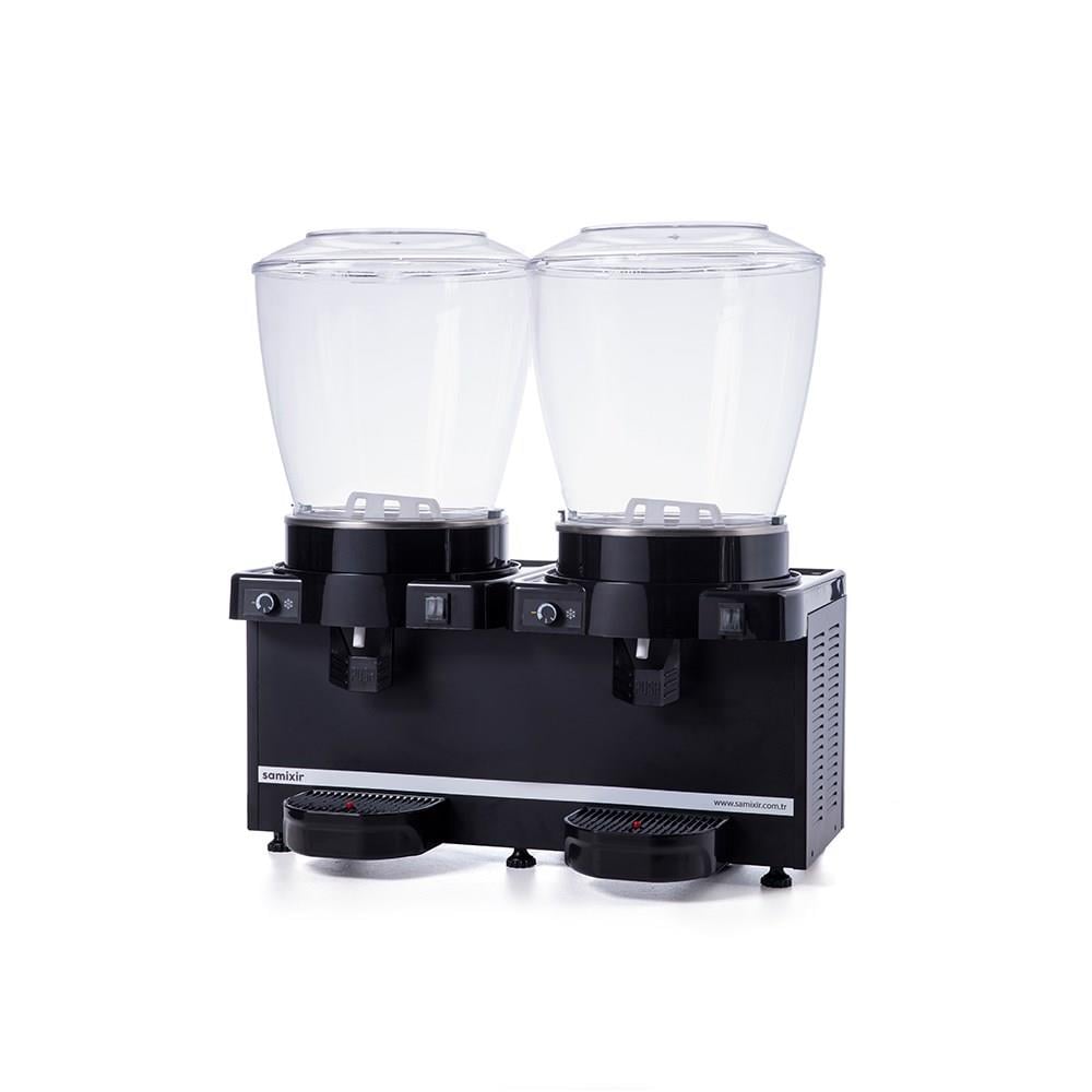Samixir Panoramik Twin 22+22 Lt Karıştırıcılı Soğuk İçecek Makinesi MM44-AB