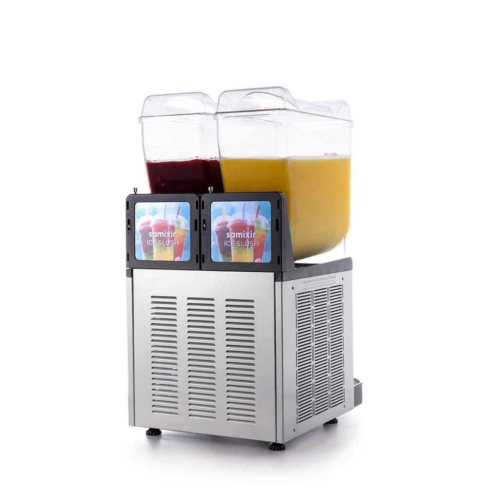 Samixir Twin Çiftli 12+12 Lt Slush Buzlaş Karlamaç Makinesi SLUSH-24-I