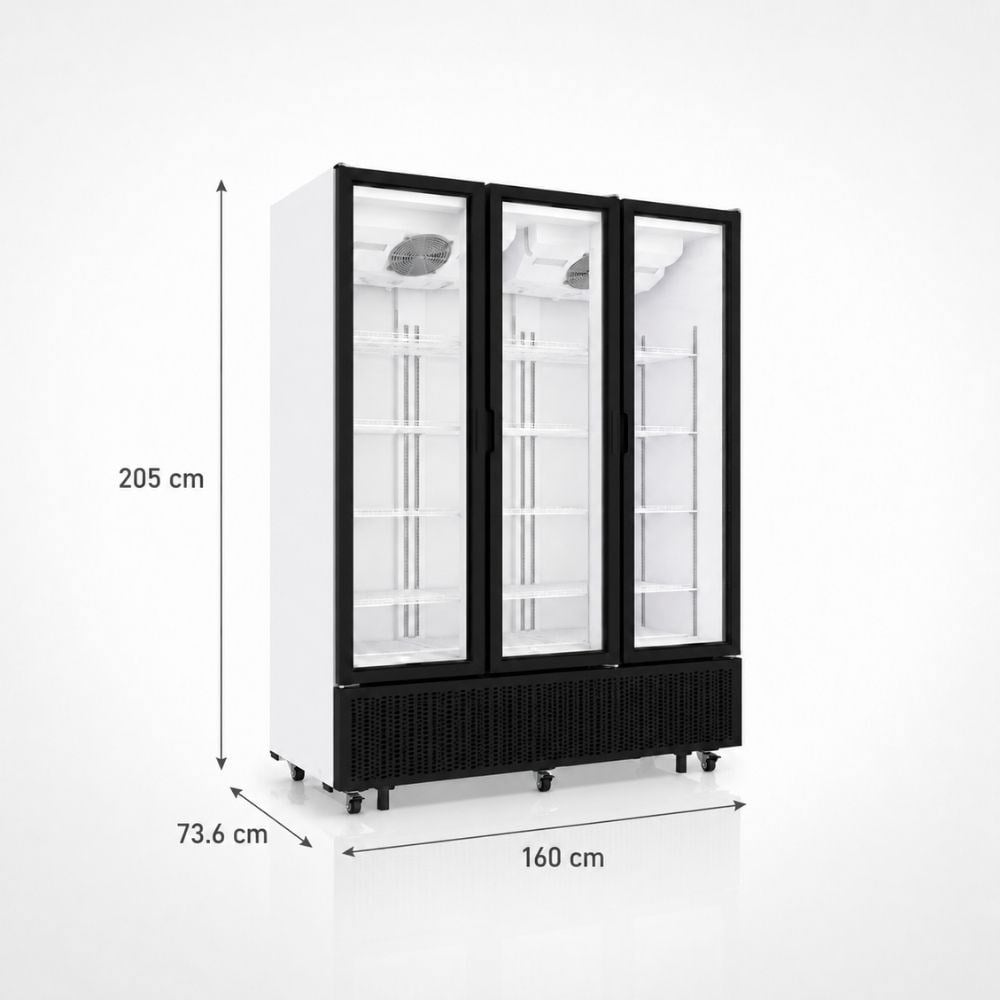 Şenocak S-1600 SC THD Üç Kapılı Kanopisiz Şişe Soğutucu Dolap 220V