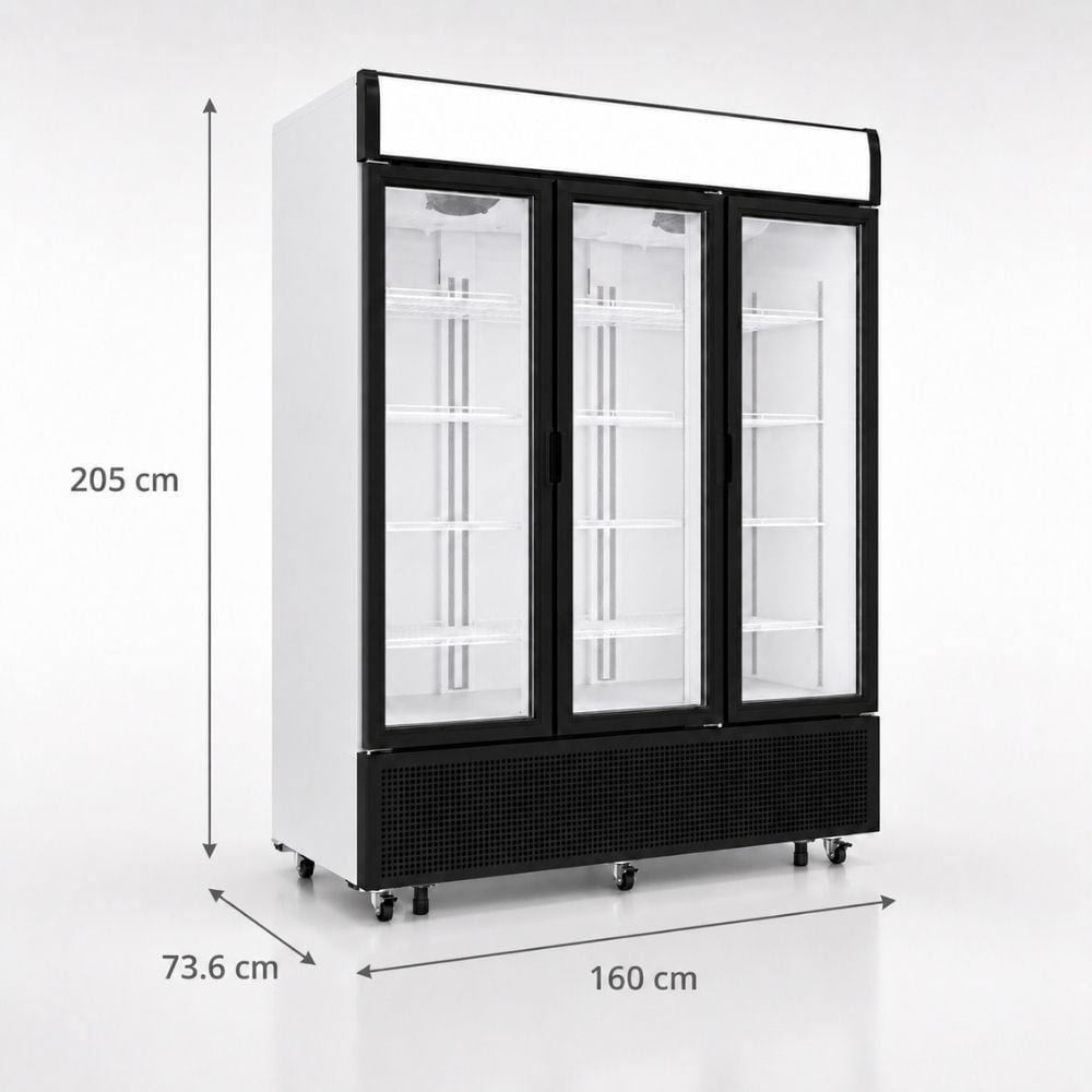 Şenocak S-1600 THD 3D Üç Kapılı Kanopili Şişe Soğutucu Dolap 220V
