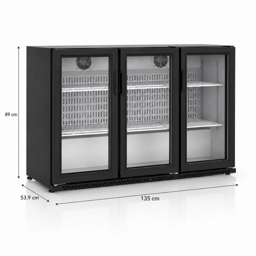 Şenocak S340 BB TD 3 Kapılı Menteşeli Back Bar Şişe Soğutucu 220V