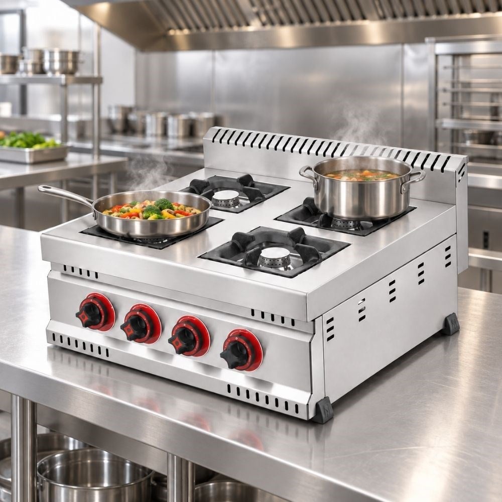 Silverinox 600 Seri Doğalgazlı Set Üstü 4 Gözlü Prof Ocak
