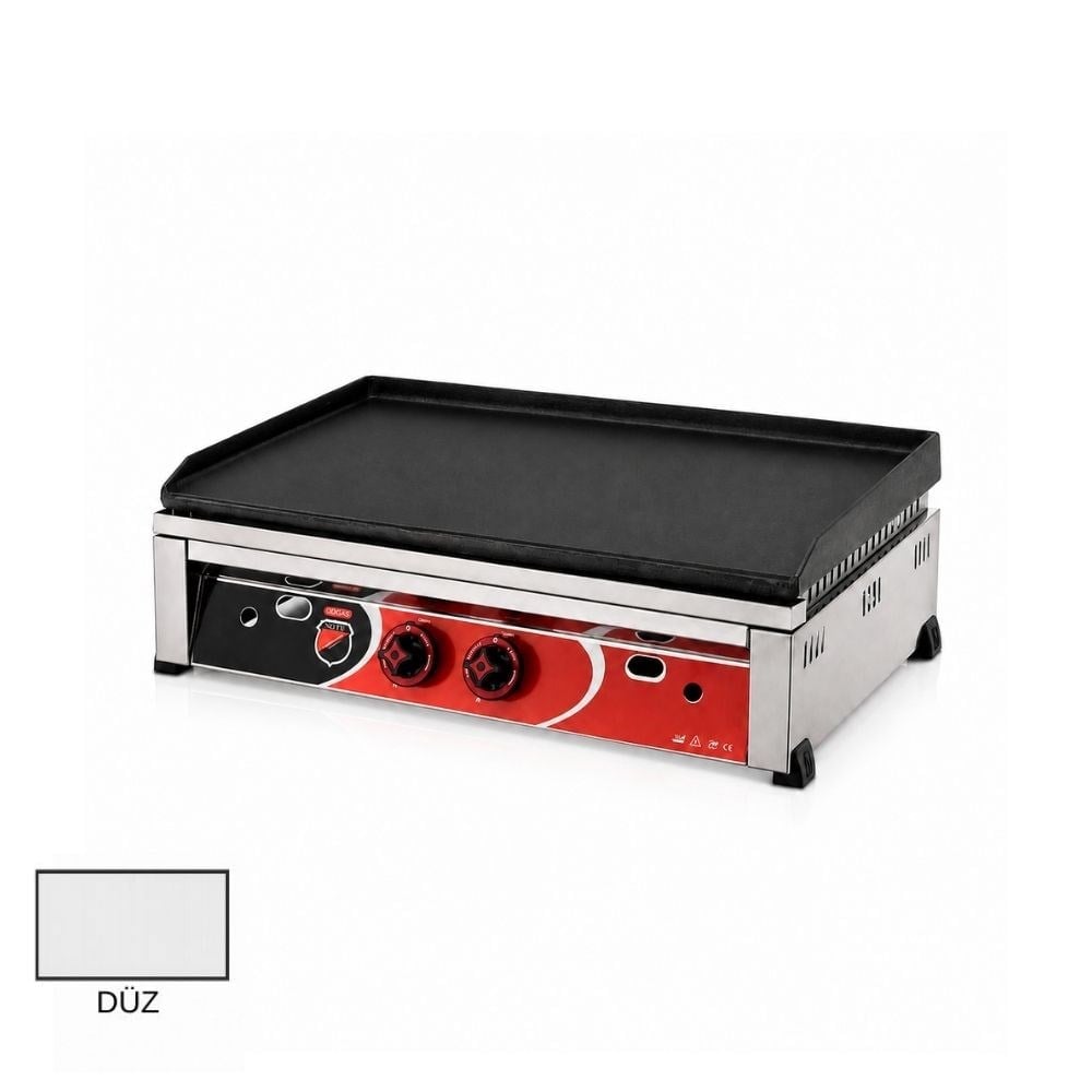 Silverinox Tüplü Set Üstü Döküm Düz Pleyt Izgara 70 Cm