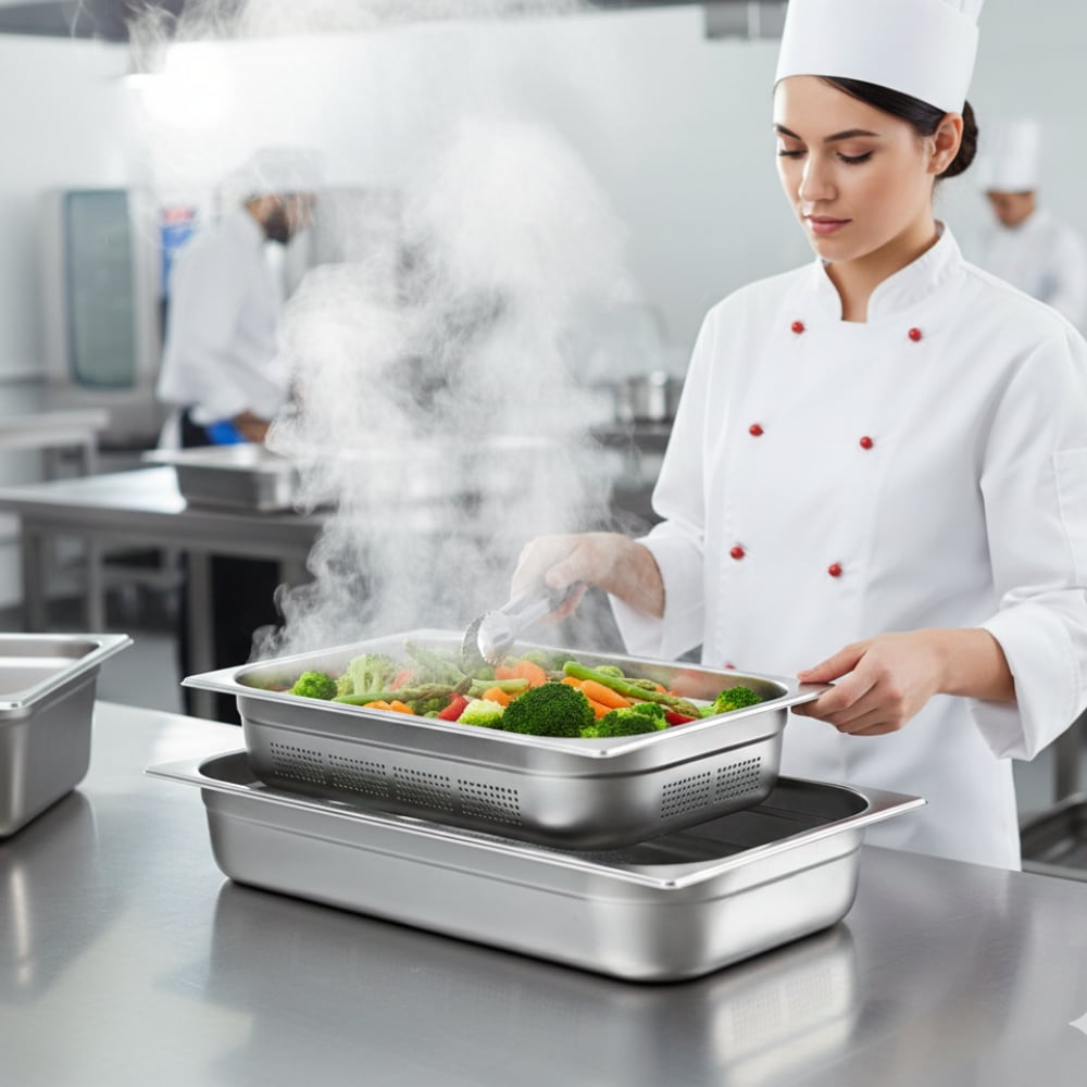 ÜRET Delikli Gastronom Küvet GN 1/1 40 mm 5 lt