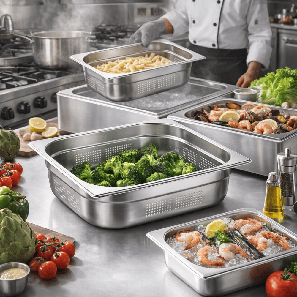 ÜRET Delikli Gastronom Küvet GN 2/3 150 mm 13 lt