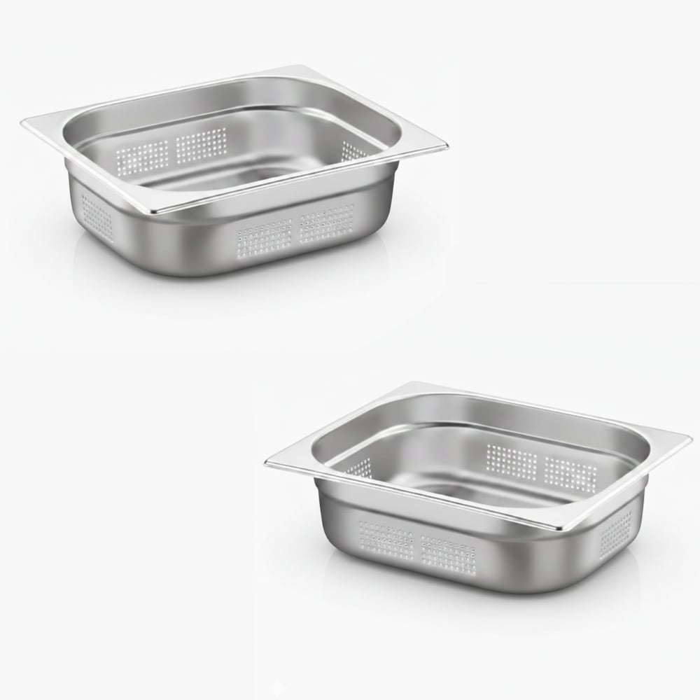 ÜRET Delikli Gastronom Küvet GN 1/2 200 mm 12,5 lt