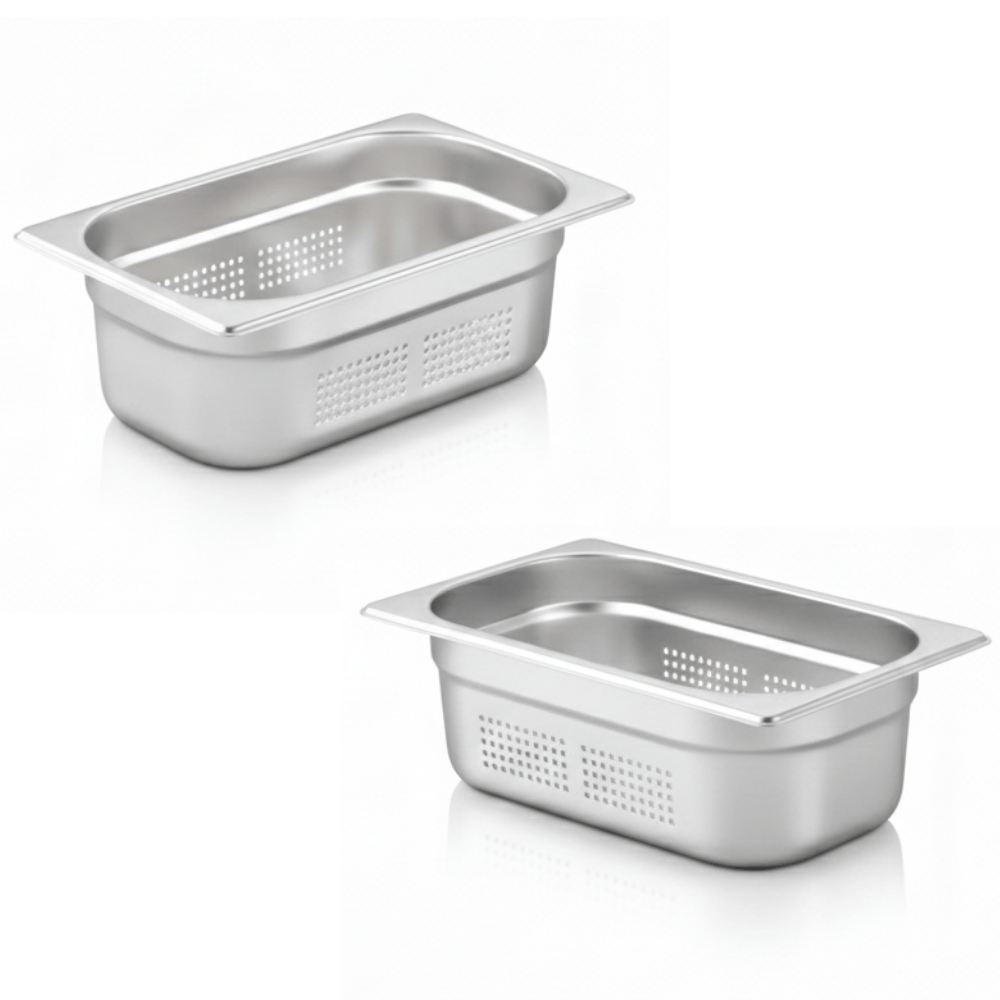 ÜRET Delikli Gastronom Küvet GN 1/4 20 mm 0,5 lt