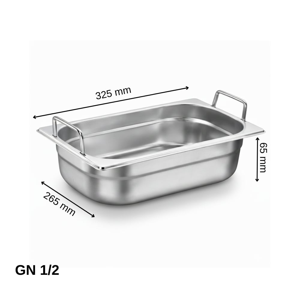 ÜRET Saplı Gastronom Küvet GN 1/2 65 mm 4 lt