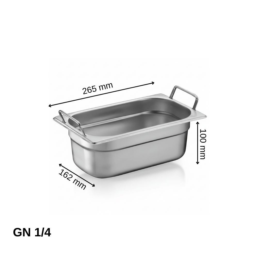 ÜRET Saplı Gastronom Küvet GN 1/4 100 mm 2.8 lt