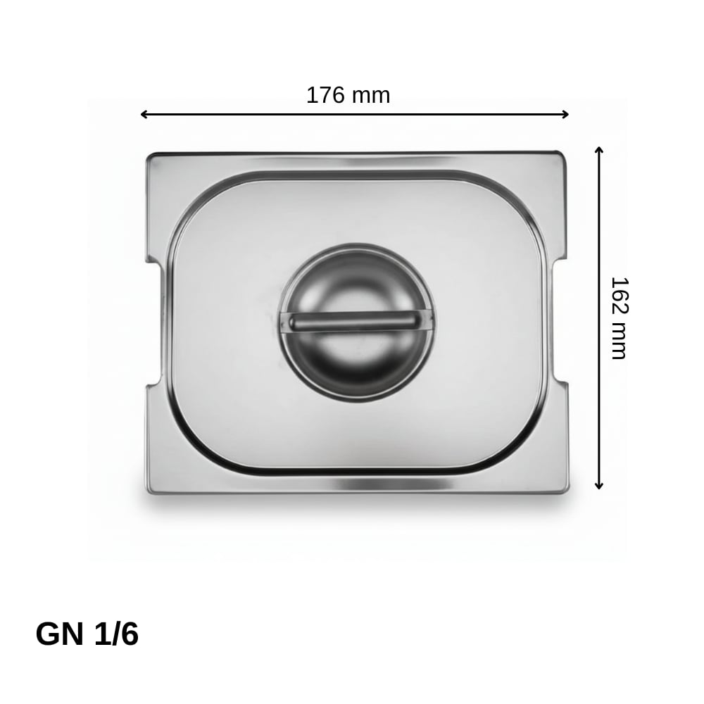 ÜRET Saplı Gastronom Küvet Kapağı GN 1/6 (17,6 × 16,2 cm)