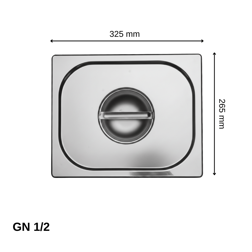 ÜRET Silikon Contalı Gastronom Küvet Kapağı GN 1/2 (32,5 × 26,5 cm)
