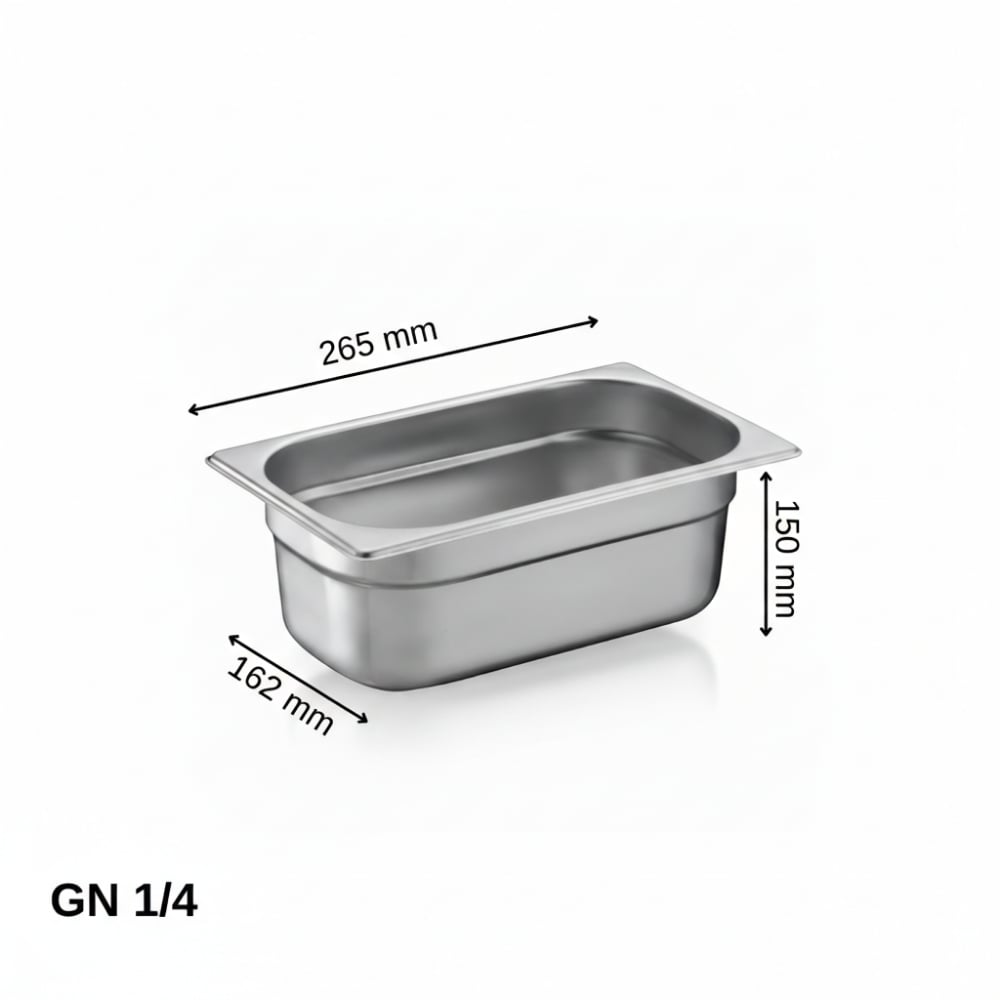 ÜRET Standart Gastronom Küvet GN 1/4 150 mm 4 lt