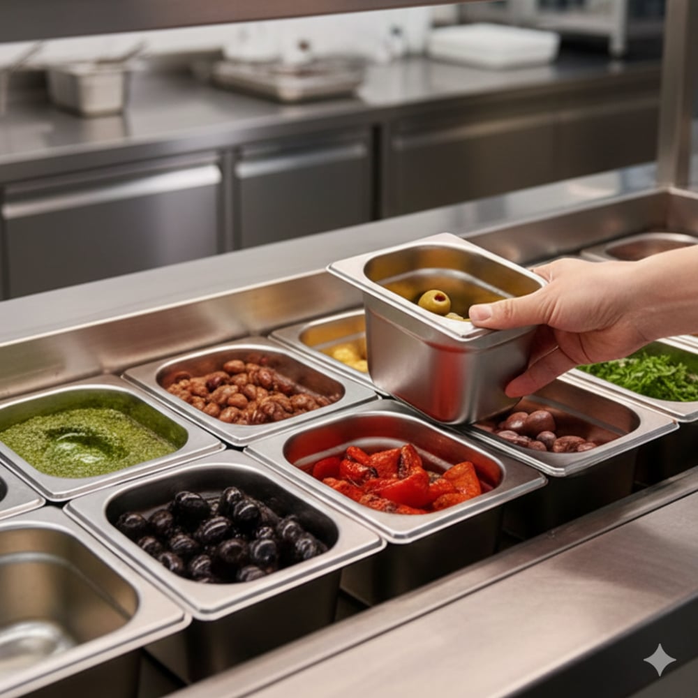 ÜRET Standart Gastronom Küvet GN 1/4 150 mm 4 lt