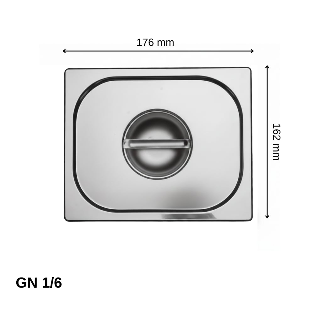ÜRET Standart Gastronom Küvet Kapağı GN 1/6 (17,6 × 16,2 cm)