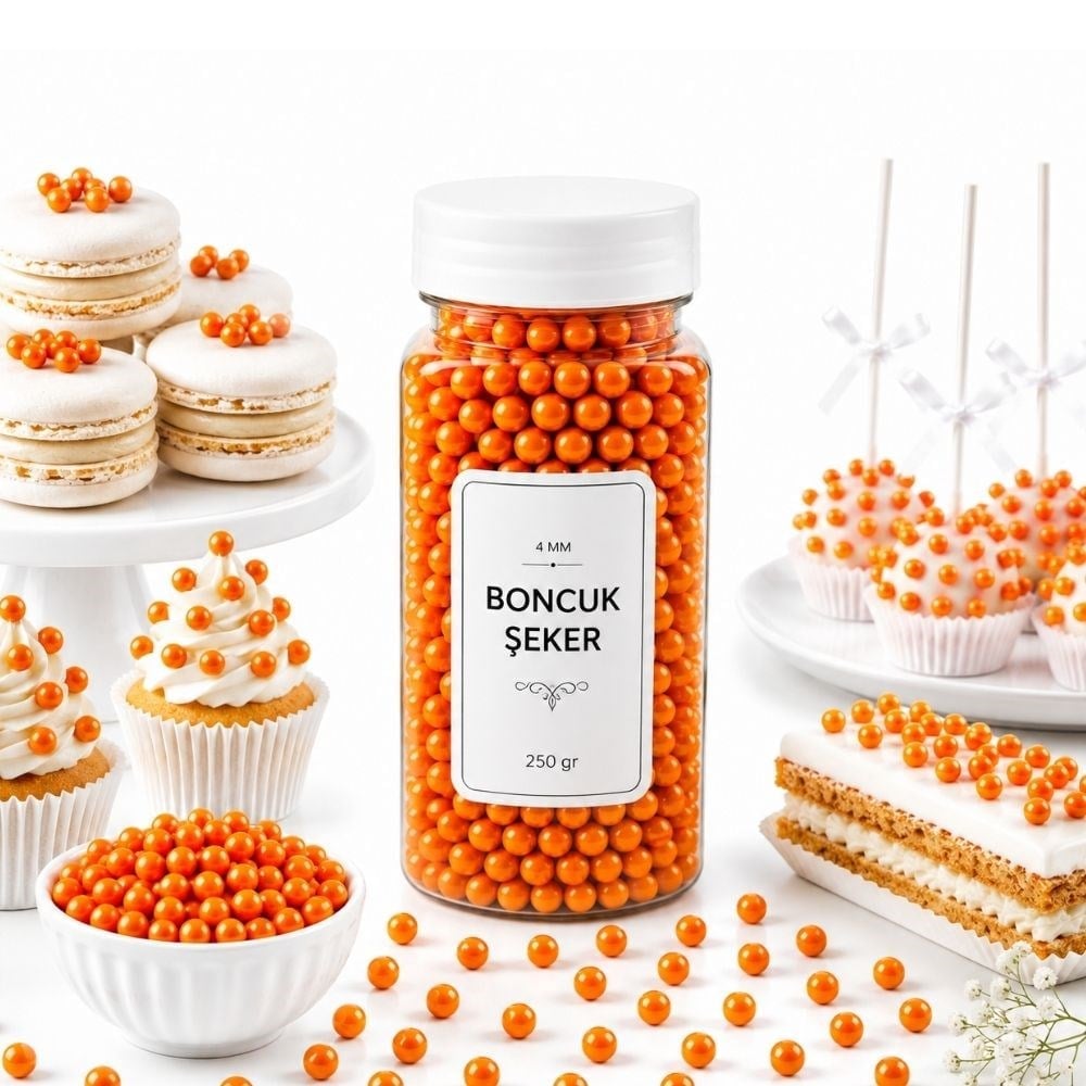 Dr. GustoDr. Gusto 4 Mm Turuncu Boncuk Şeker 250 GrDR-4MM-TURUNCU