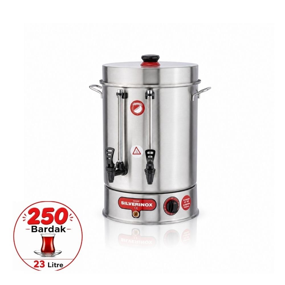 Işıkgaz SilverinoxIşıkgaz Silver 250 Bardak Standart Çay Makinesi 23 Lt Çay PotuSLVR-2005