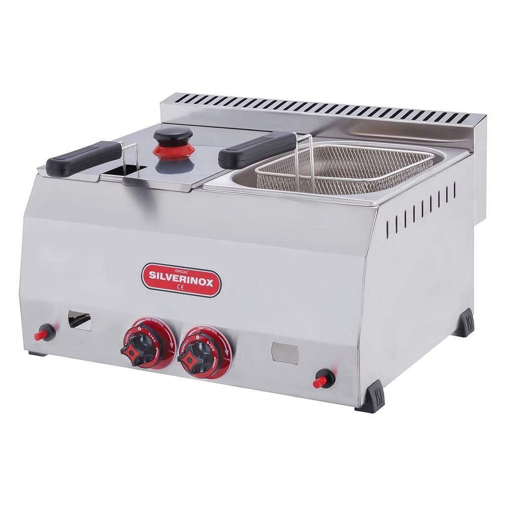 Işıkgaz Silverinox Endüstriyel Çiftli 5+5 Litre Lpg Tüplü Fritöz