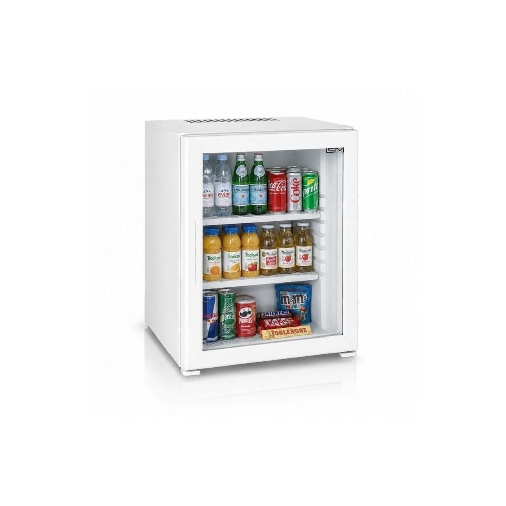 ISM MinibarISM SM30ECO 30 Litre Cam Kapılı Otel Tipi Minibar BeyazSM-30-EKO-CK-SB