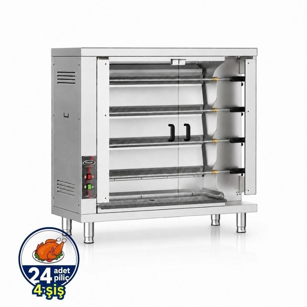 PimakPimak Radyanlı Piliç Çevirme Makinesi Tüplü 24 PiliçM004R-G