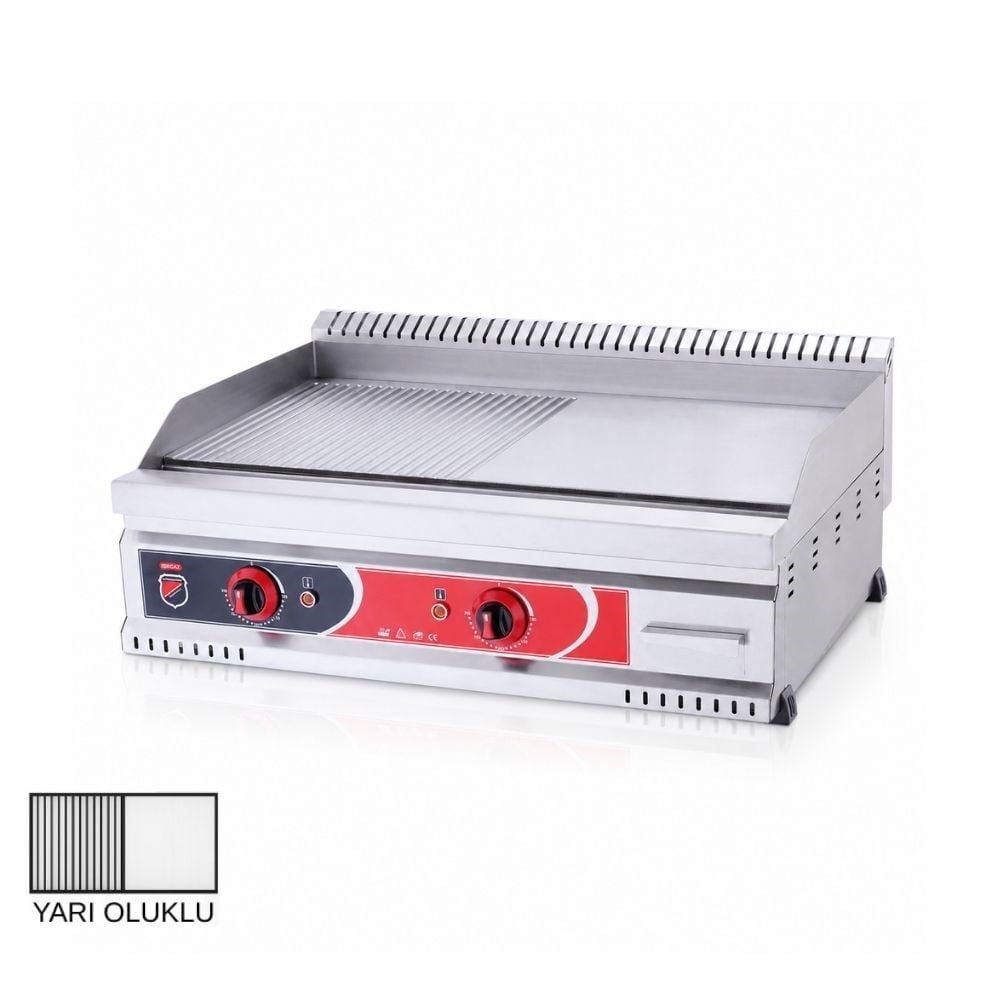 Işıkgaz SilverinoxSilverinox 600 Seri Elektrikli Yarı Oluklu Izgara 80x60 Cm 220VPGE-80-Y